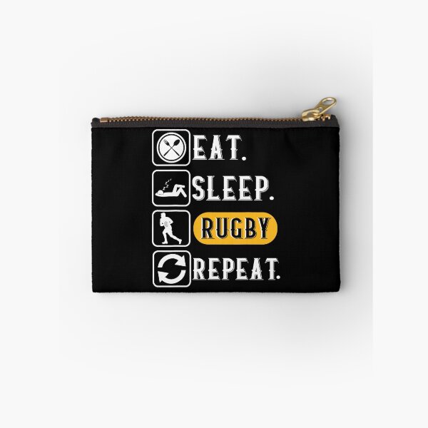 Item preview, Eat Sleep Rugby Repeat Sports Routine Typography  designed and sold by GabrieSketcham.