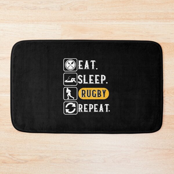 Item preview, Eat Sleep Rugby Repeat Sports Routine Typography  designed and sold by GabrieSketcham.