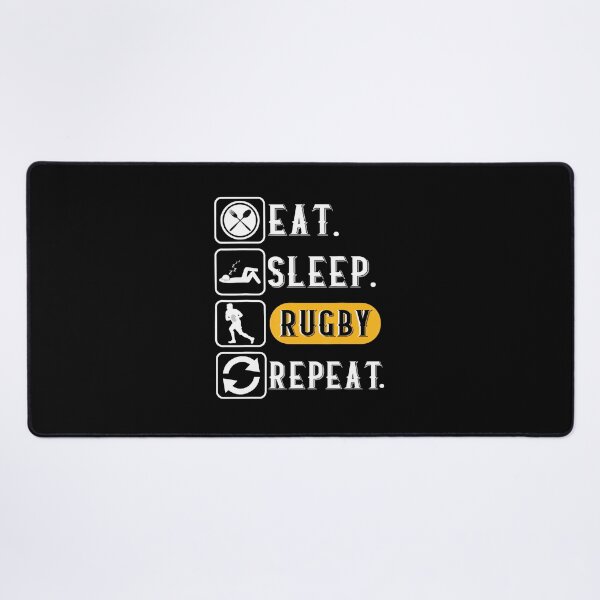 Item preview, Eat Sleep Rugby Repeat Sports Routine Typography  designed and sold by GabrieSketcham.