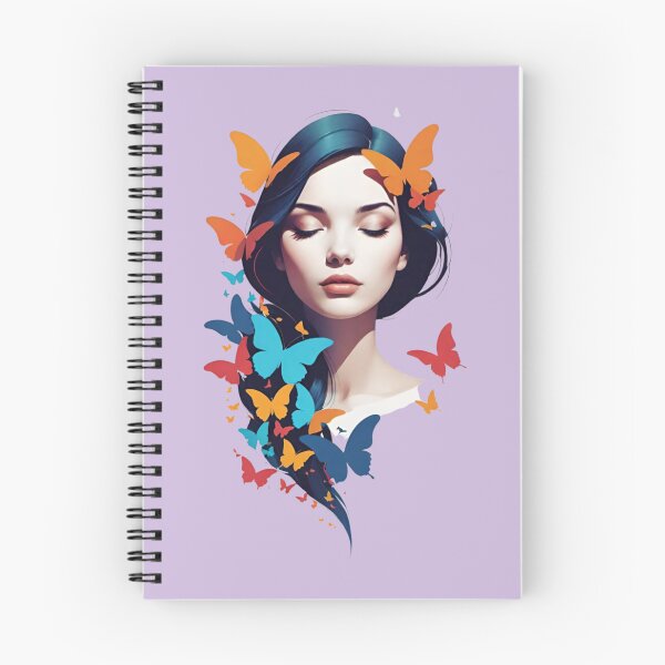 Item preview, Ethereal Woman with Colorful Butterflies Art Illustration designed and sold by AlxVel.