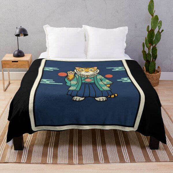 Item preview, Cute Tiger Samurai Japanese Style Cartoon Illustration designed and sold by JordynLadukeg65.