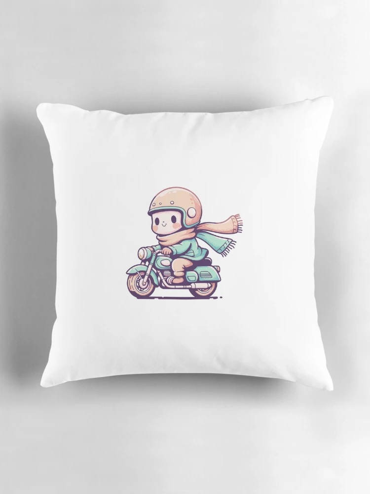 Thumbnail 3 of 4, Pillow, Cute Rider designed and sold by RideBiker007.