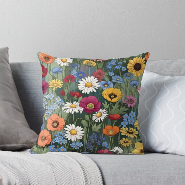Item preview, Bright Floral Meadow Pattern – Detailed Botanical Art designed and sold by LegendChoice.