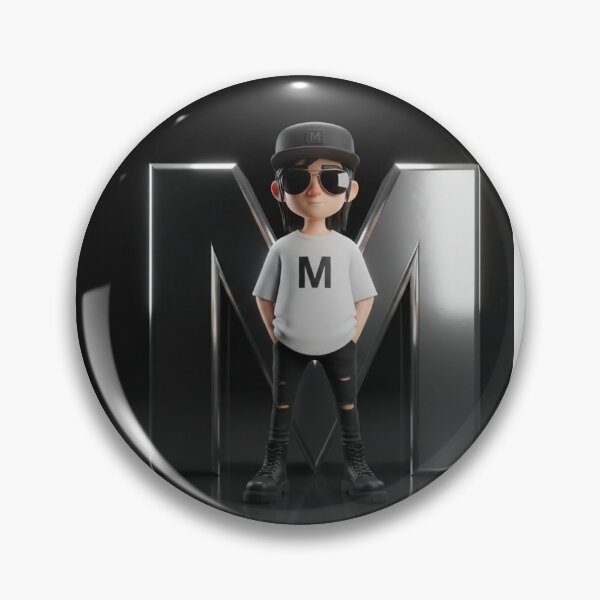 Item preview, Letter M Cool 3D Character – Stylish Initial Aesthetic Art designed and sold by TrendTonic1.