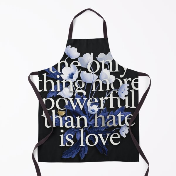Item preview, Love Over Hate Indigo Floral Typography designed and sold by zzz888.