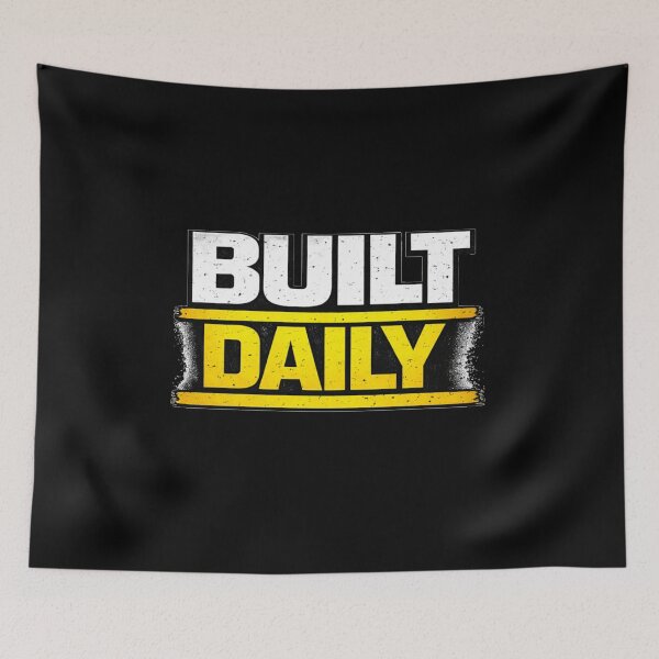 Item preview, Built Daily Gym Motivation Discipline Mindset Design designed and sold by Wolf Garage.