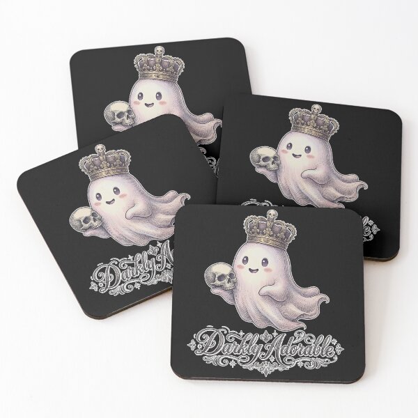 Item preview, Darkly Adorable Gothic Ghost with Skull – Victorian Cute Dark Academia Illustration designed and sold by cr6zym1nd.