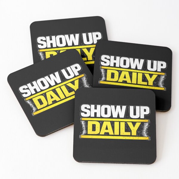 Item preview, Show Up Daily Gym Motivation Discipline Mindset Design designed and sold by Wolf Garage.