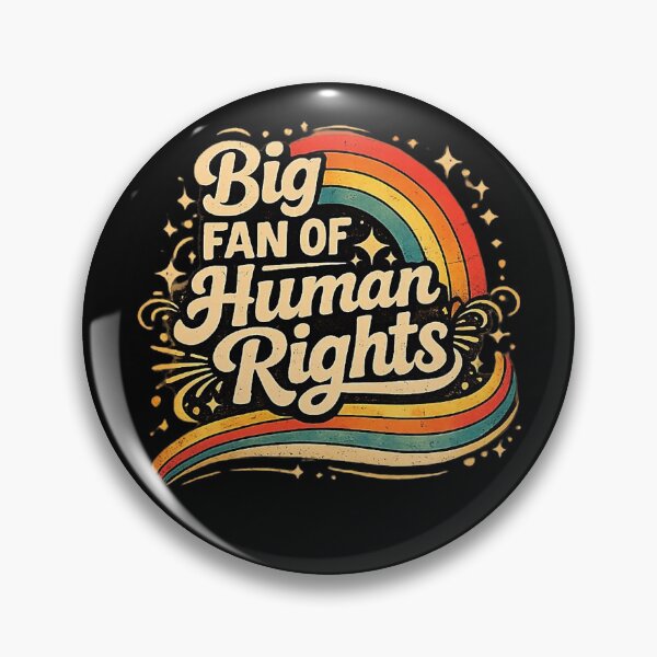 Item preview, Big Fan of Human Rights Retro Rainbow Design for Activists designed and sold by horacehughes.