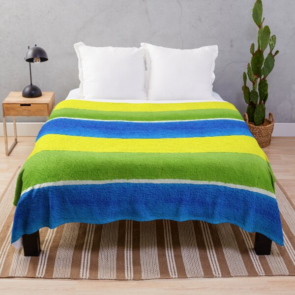 Item preview, Vibrant Yellow and Blue Painted Stripes designed and sold by Piotrek0001.