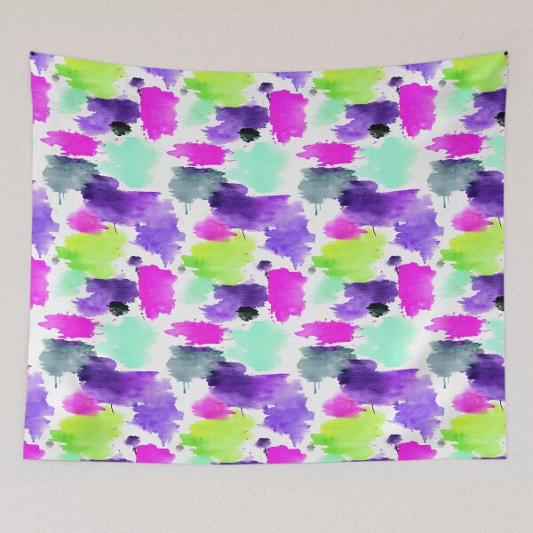 Item preview, Bright Neon Watercolor Splash Blobs designed and sold by Piotrek0001.