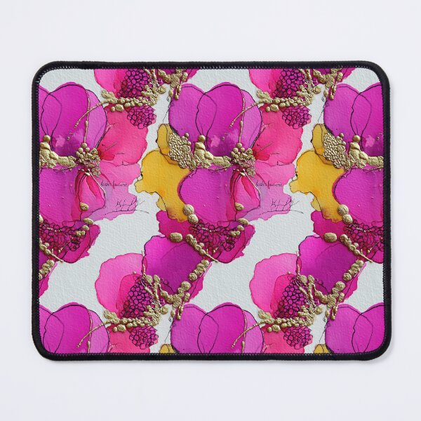 Item preview, Pink and Gold Alcohol Ink Floral Abstract designed and sold by Piotrek0001.