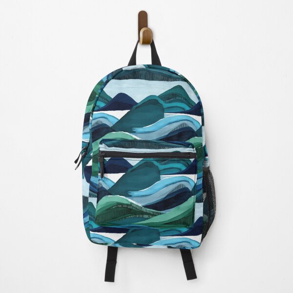Item preview, Abstract Blue and Green Wavy Landscape designed and sold by Piotrek0001.