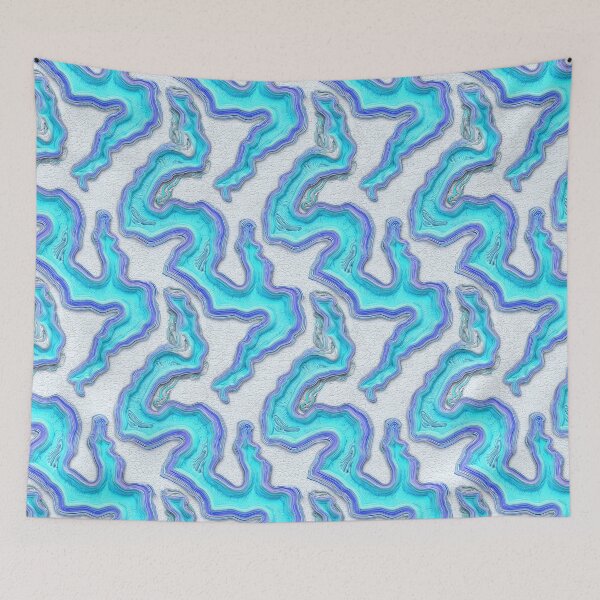 Item preview, Light Blue Layered Agate Geode Texture designed and sold by Piotrek0001.
