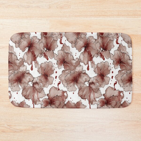Item preview, Sepia Brown Delicate Watercolor Florals designed and sold by Piotrek0001.