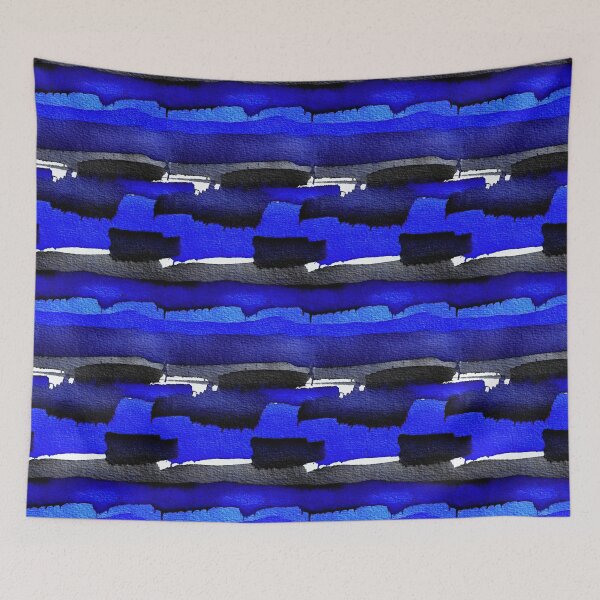 Item preview, Deep Blue and Black Painted Brushstrokes designed and sold by Piotrek0001.