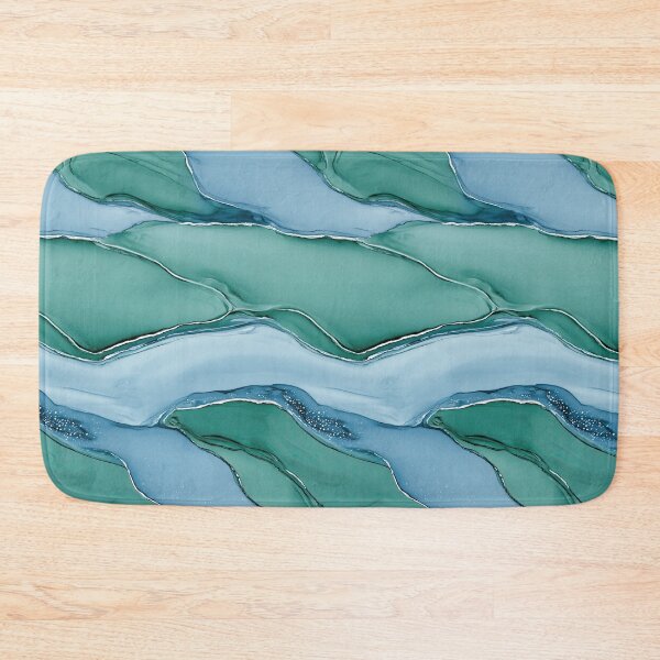 Item preview, Soft Teal and Grey Flowing Fluid Art designed and sold by Piotrek0001.
