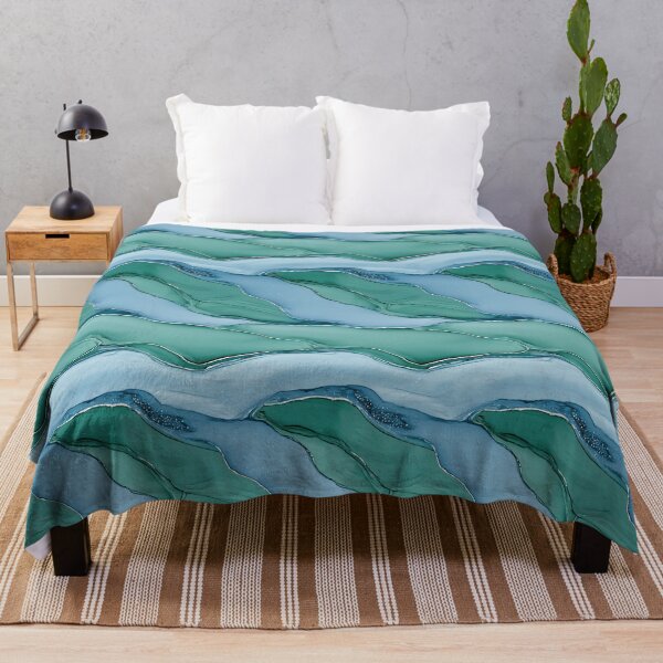 Item preview, Soft Teal and Grey Flowing Fluid Art designed and sold by Piotrek0001.