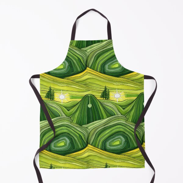Item preview, Abstract Green Rolling Hills and Sun designed and sold by Piotrek0001.