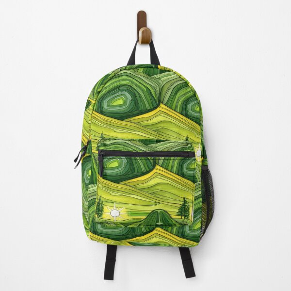 Item preview, Abstract Green Rolling Hills and Sun designed and sold by Piotrek0001.