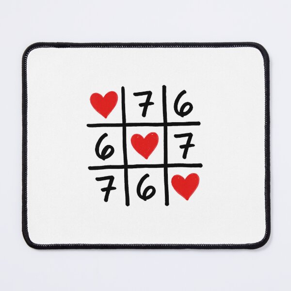 Item preview, 6 7 Six Seven Hearts Funny Grid Meme designed and sold by gladysenglish.