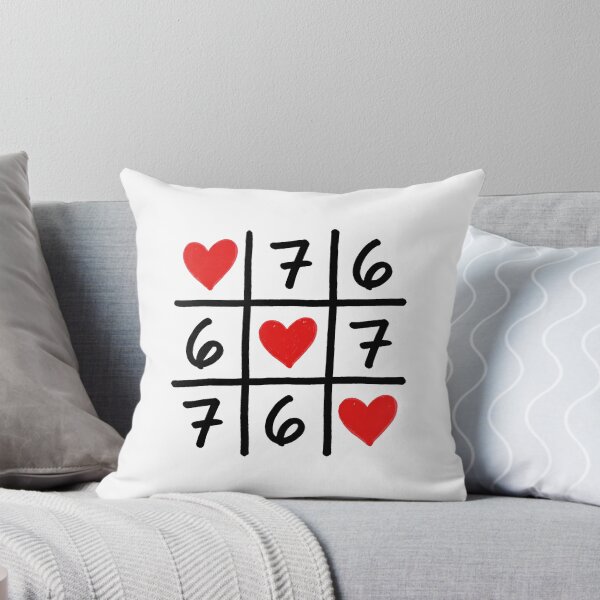 Item preview, 6 7 Six Seven Hearts Funny Grid Meme  designed and sold by gladysenglish.