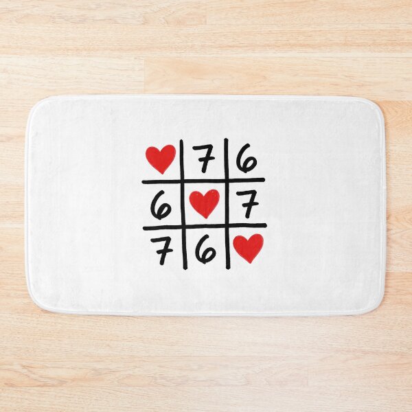 Item preview, 6 7 Six Seven Hearts Funny Grid Meme  designed and sold by gladysenglish.