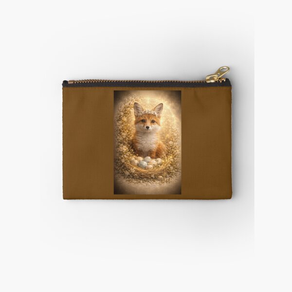 Item preview, Fox Easter Art Print – Spring Floral Fox with Golden Halo Cottagecore Decor designed and sold by GeoWild Designs.