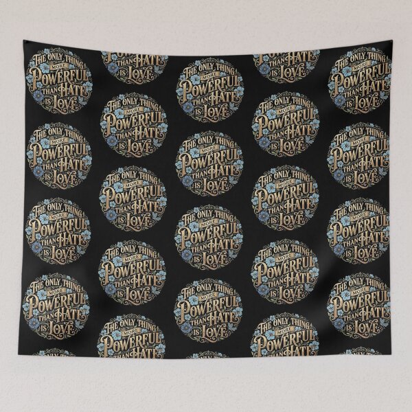 Item preview, Vintage Ornate Blue Floral Love Statement designed and sold by zzz888.