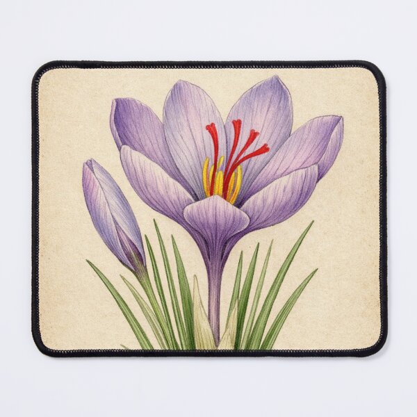 Item preview, Crocus Sativus Vintage Botanical Print - Saffron Flower Wall Art designed and sold by Darlin8888.