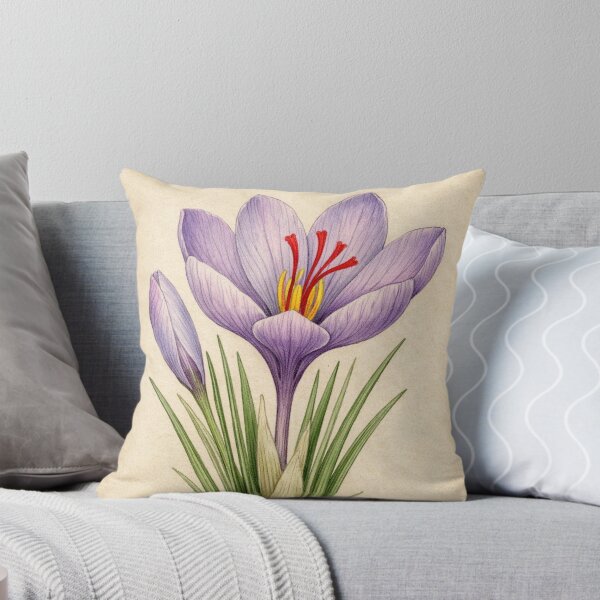 Item preview, Crocus Sativus Vintage Botanical Print - Saffron Flower Wall Art designed and sold by Darlin8888.
