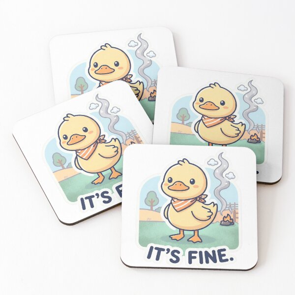 Item preview, It's Fine. - Cute Duck designed and sold by artaipix.