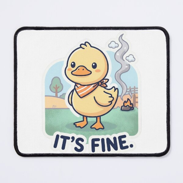 Item preview, It's Fine. - Cute Duck designed and sold by artaipix.