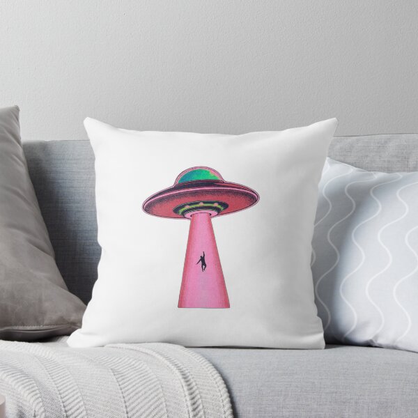Item preview, Take Me With You – Retro UFO Abduction (Pink&Green) designed and sold by sassafrastradingco.