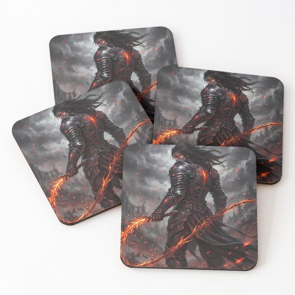 Item preview, Dark Knight with Fiery Whip designed and sold by balquebratum.