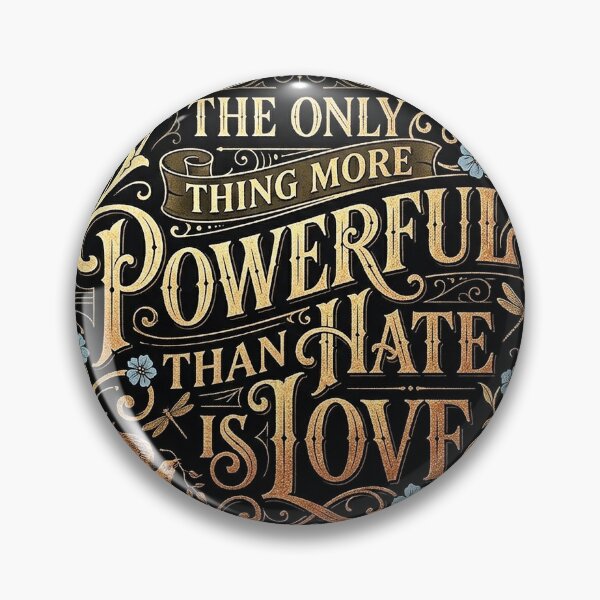 Item preview, Classical Golden Ornate Love Over Hate Typography designed and sold by zzz888.