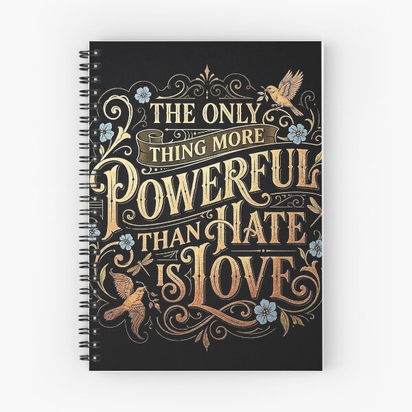 Item preview, Classical Golden Ornate Love Over Hate Typography designed and sold by zzz888.