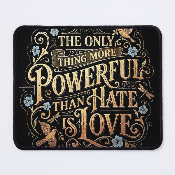 Item preview, Classical Golden Ornate Love Over Hate Typography designed and sold by zzz888.