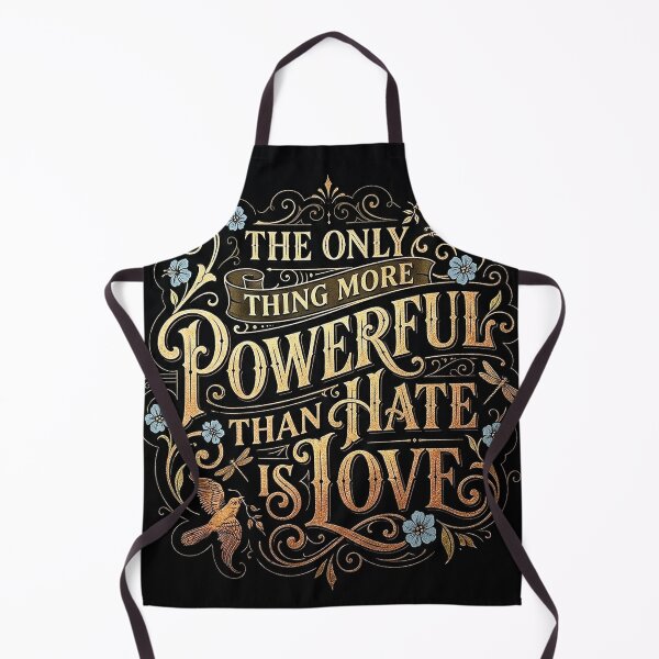 Item preview, Classical Golden Ornate Love Over Hate Typography designed and sold by zzz888.