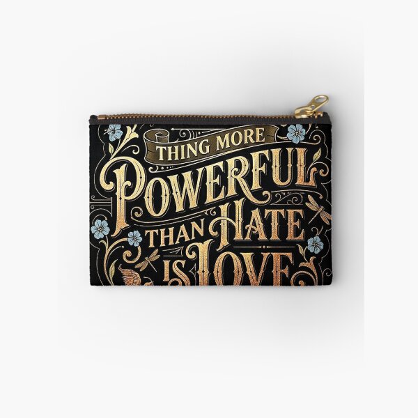 Item preview, Classical Golden Ornate Love Over Hate Typography designed and sold by zzz888.