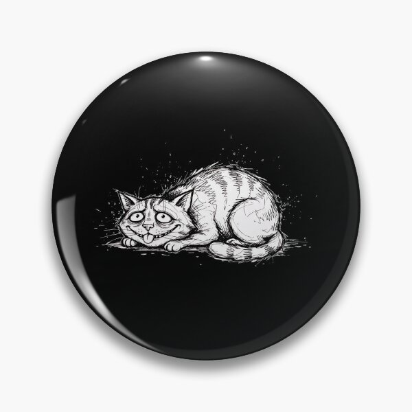 Item preview, Sarcastic Exhausted Cat - Chaotic Mood Ink Sketch designed and sold by SylwiaPrint.