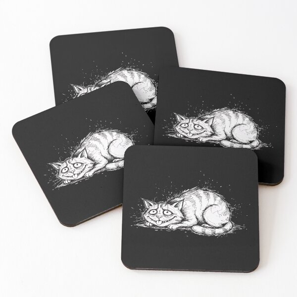 Item preview, Sarcastic Exhausted Cat - Chaotic Mood Ink Sketch designed and sold by SylwiaPrint.