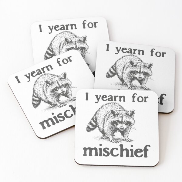 Item preview, I Yearn for Mischief Funny Raccoon designed and sold by Nemethadrian.