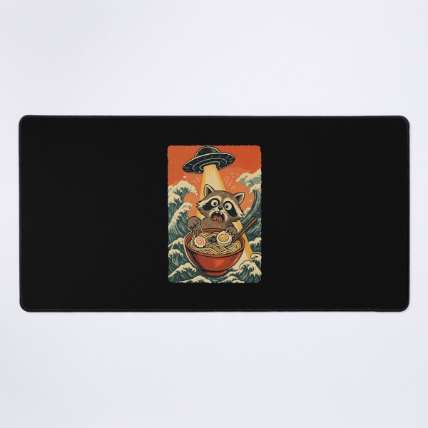 Item preview, Alien Abduction Raccoon Ramen Funny Retro Japanese Style  designed and sold by JEFDodsonArt.