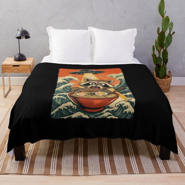 Item preview, Alien Abduction Raccoon Ramen Funny Retro Japanese Style  designed and sold by JEFDodsonArt.