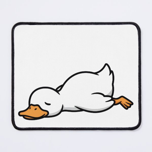 Item preview, Lazy Duck Lying Down - Cute White Duck Sleeping Illustration - Tired Duckling Graphics designed and sold by seven things shop.