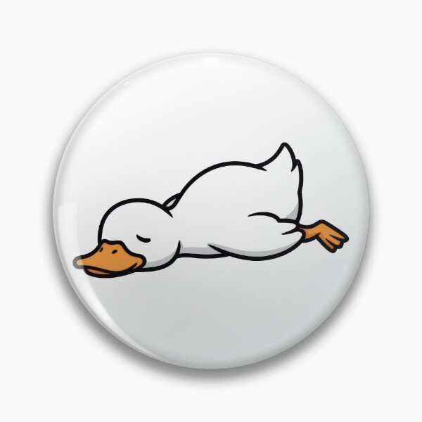Item preview, Lazy Duck Lying Down - Cute White Duck Sleeping Illustration - Tired Duckling Graphics designed and sold by seven things shop.