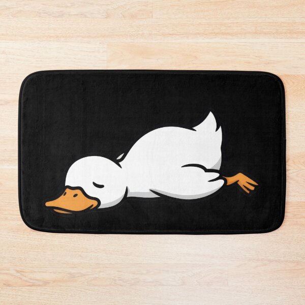 Item preview, Lazy Duck Lying Down - Cute White Duck Sleeping Illustration - Tired Duckling Graphics designed and sold by seven things shop.