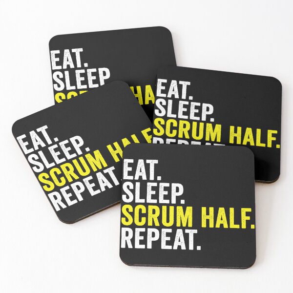 Item preview, Eat Sleep Scrum Half Repeat Rugby Position Quote designed and sold by GabrieSketcham.