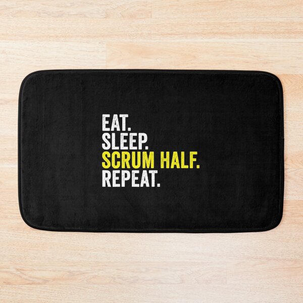 Item preview, Eat Sleep Scrum Half Repeat Rugby Position Quote designed and sold by GabrieSketcham.